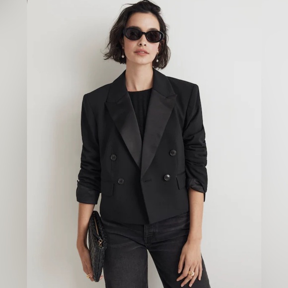 Jackets & Blazers - NWOT Madewell Cropped Tuxedo Blazer Women’s 6 $178